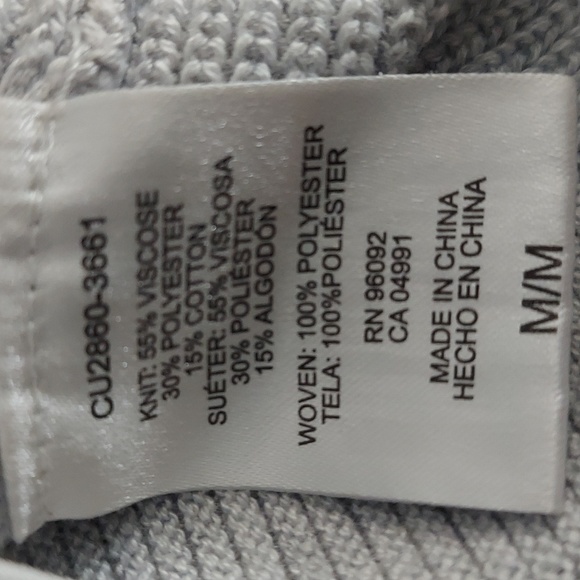 Hilary Radley Ribbed Mock-Layer Crew Neck Tunic Knit 2fer Top Sz M - Picture 11 of 12